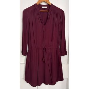 Babaton Bennet Dress from Aritzia in Burgundy Size Small